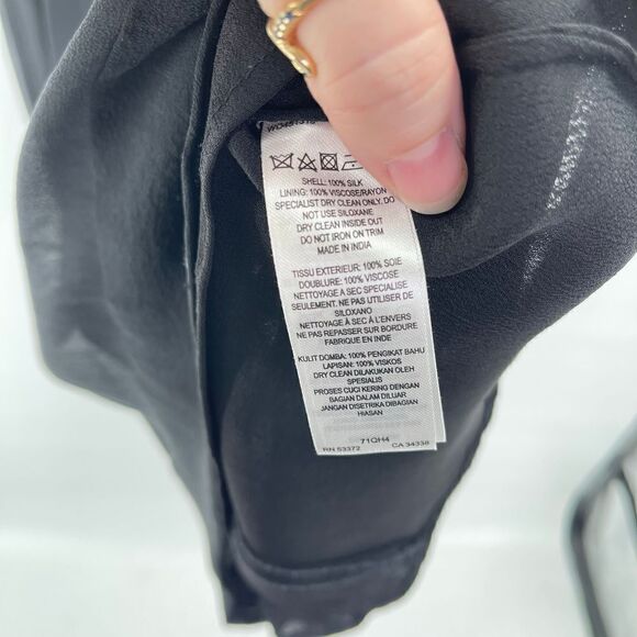 French Connection Women's Black Mini Dress With Beads Sequins Size 4 - Picture 9 of 15